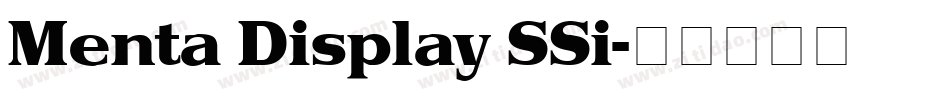 Menta Display SSi字体转换